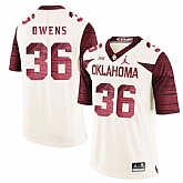 Oklahoma Sooners 36 Steve Owens White 47 Game Winning Streak College Football Jersey Dzhi